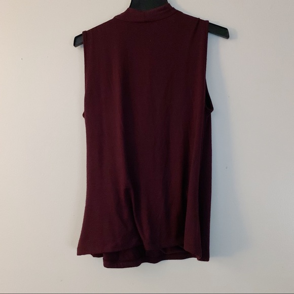 Stitchfix Berry Purple Red Draped Front Knit Top - Picture 4 of 4